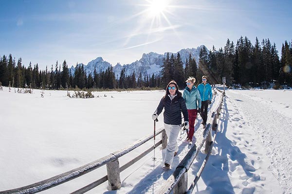 Fun Active organised winter hiking tours in Dolomites, Cortina, Winter Holidays South Tyrol