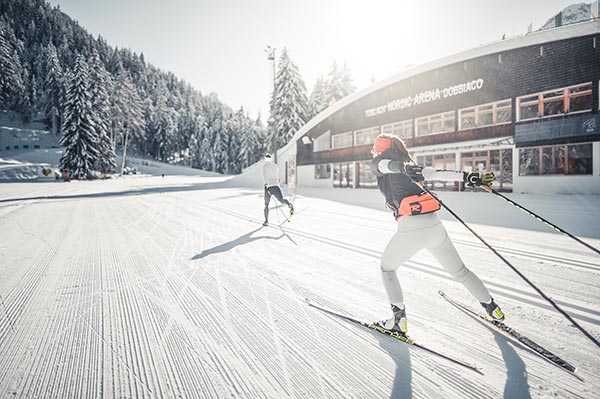 Fun Active organised cross-country skiing tours in Dolomites, Cortina, Winter Holidays South Tyrol