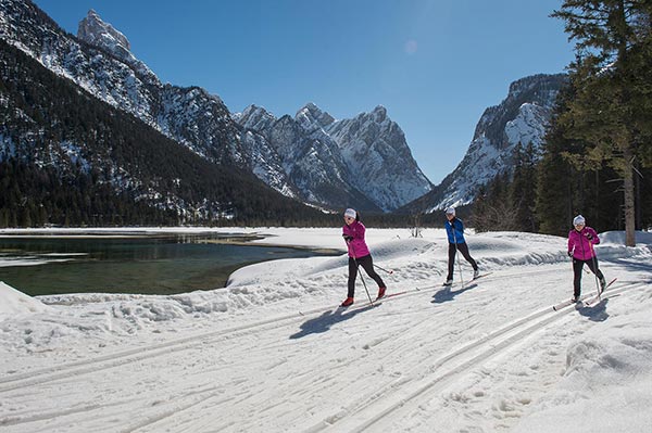 Fun Active organised cross-country skiing tours in Dolomites, Cortina, Winter Holidays South Tyrol